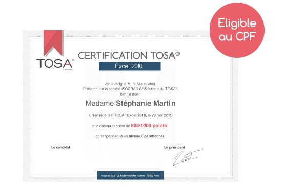 La certification TOSA pour valoriser vos compétences