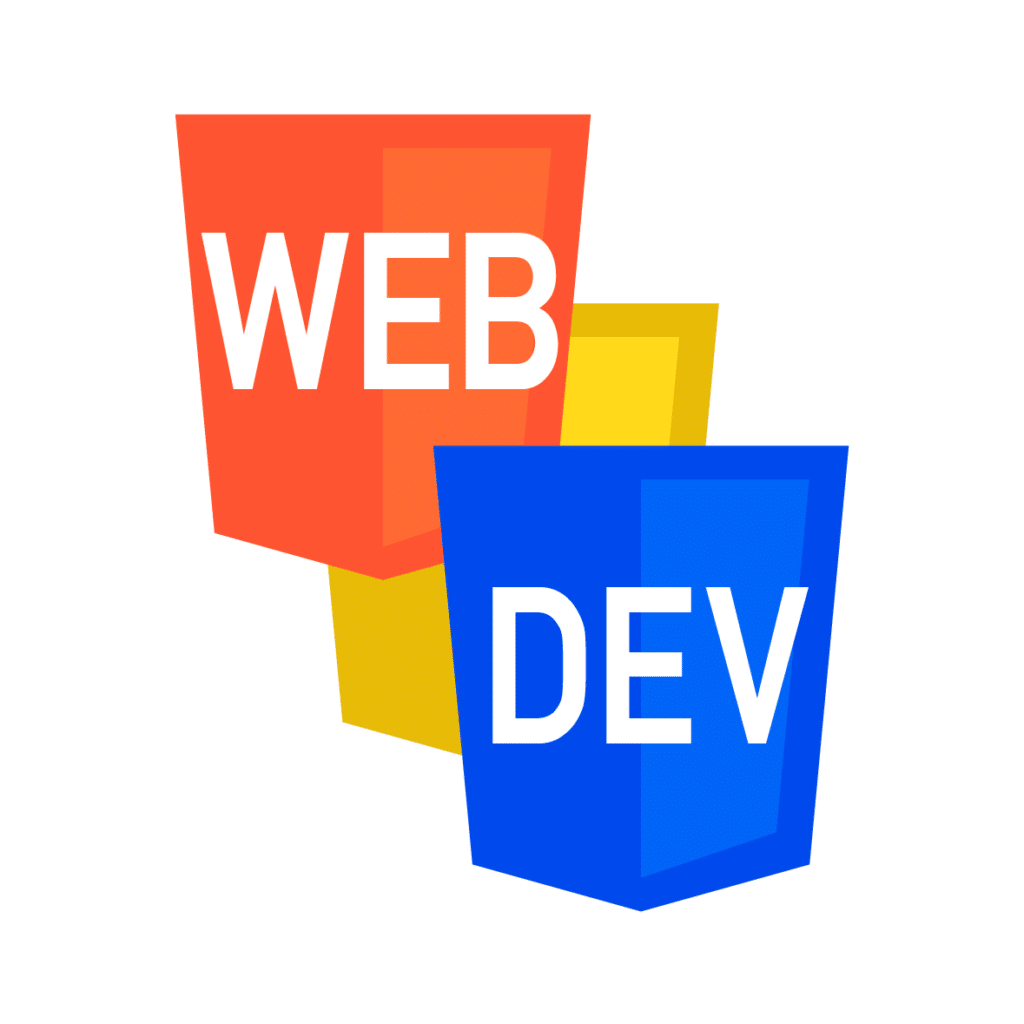 logo rouge jaune et bleu pour la formation développement web