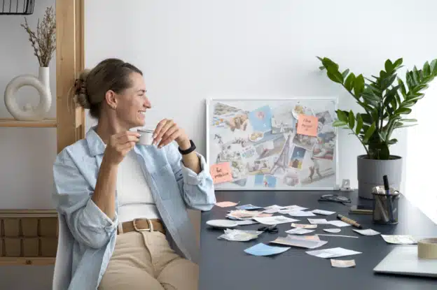 Femme au travail avec une bonne conscience de soi, le soft skill pour réussir sa carrière